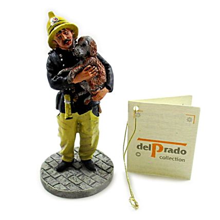 LONDON FIREFIGHTER+DOG, UK YEAR 1987 DELPRADO COLLECTION SCALE 1:32