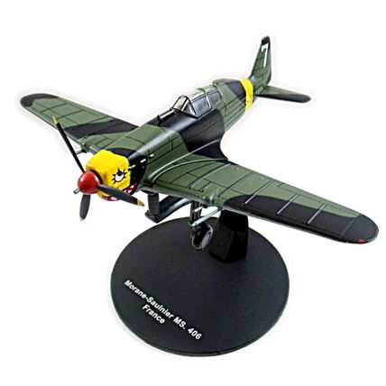 MORANE-SAULNIER MS. 406 FRANCE AIR FORCE YEAR 1942 GREEN DEAGOSTINI SCALE 1:72