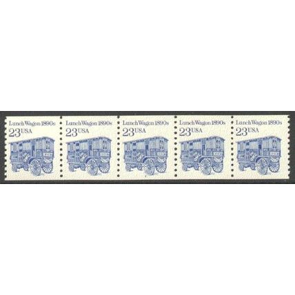 2464 23c Lunch Wagon Fine MNH Dry Gum PNC 2/5 P0634