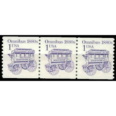 2225 1c Omnibus Fine MNH Dry Gum PNC 1/3 W1437