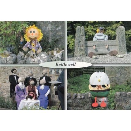 Yorkshire Kettlewell Scarecrow Festival Toy Dolls Puppets Postcard