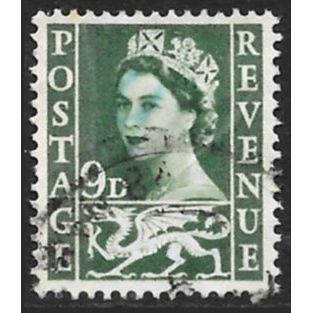 1958-69 Wales Definitive - SG W4 9d QEII C5
