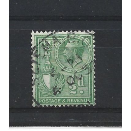 Malta.SG194 1/4d Yellow-Green.Fine Used.Apr25y