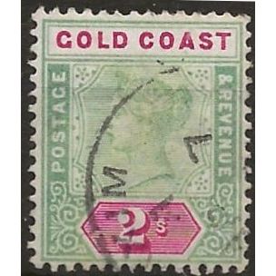 Gold Coast 1902 SG32 2/- Green & Carmine Fine Used ..