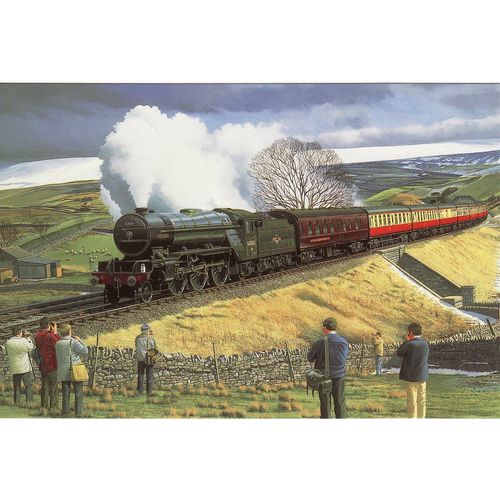 Railway Art Postcard LNER V2 60800 Green Arrow Ais Gill S&C 1999 BJ Freeman