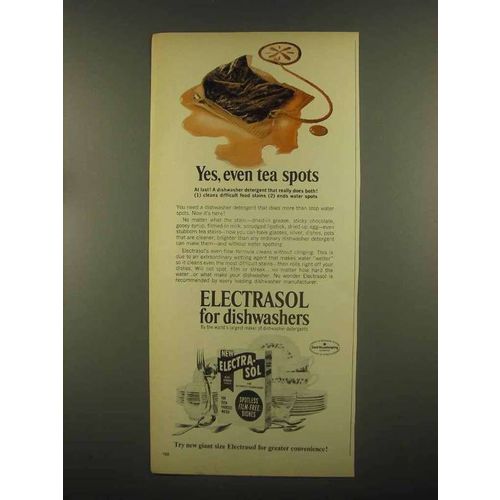 1965 Electrasol Dishwasher Detergent Ad - Even Tea