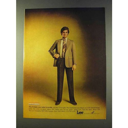 1979 Lee Blazer, Pants and Shirt Ad - Your Tailor
