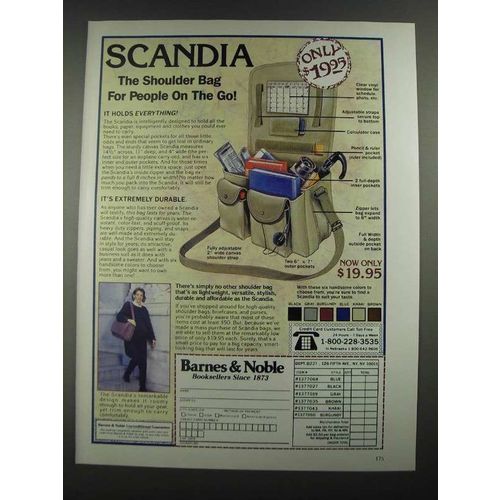 1988 Barnes & Noble Scandia Shoulder Bag Ad