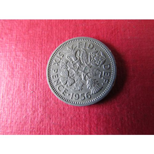 1956 QUEEN ELIZABETH II SIXPENCE FREE POST. (ed) o P
