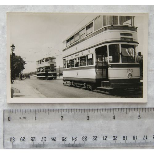 Photo Sheffield Trams nos.250 & 201 in 1938