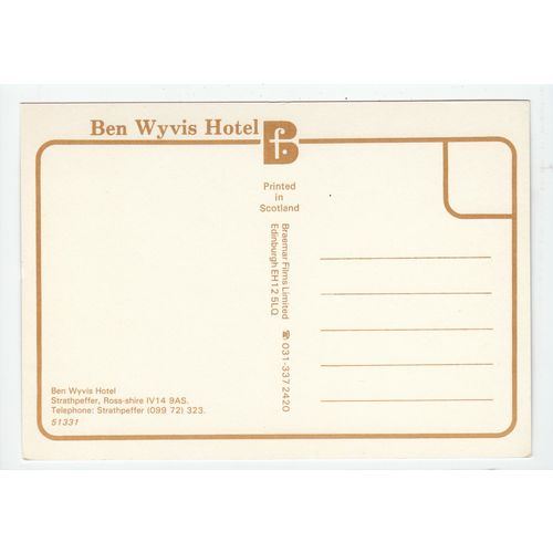 Ben Wyvis Hotel Strathpeffer Spa Ross-shire Postcard 51331