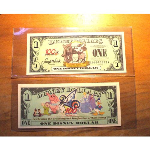 2002 Disney Dollar - STEAMBOAT WILLIE - Mint Condition - "A" Series - IN HOLDER