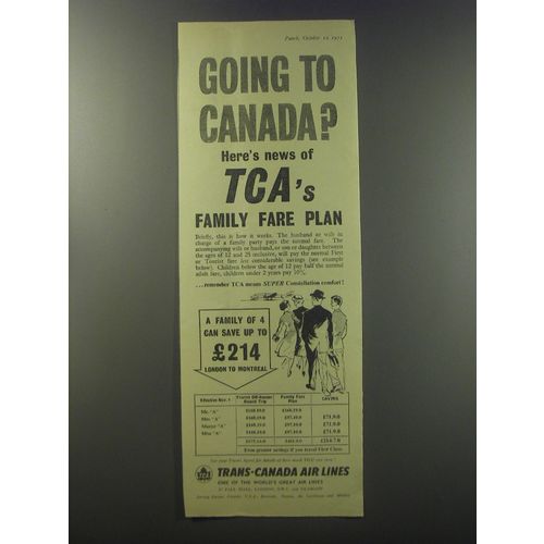 1955 Trans-Canada Air Lines Ad - Going to Canada?