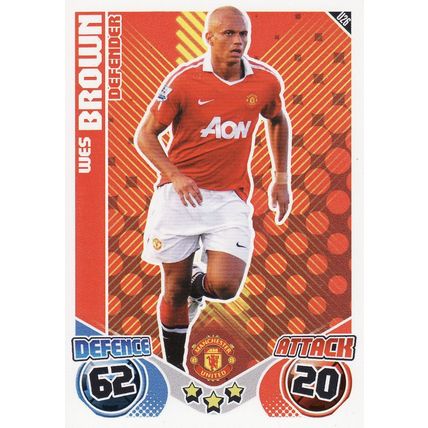 Match Attax Extra 2010/2011 U26 Wes Brown Manchester United