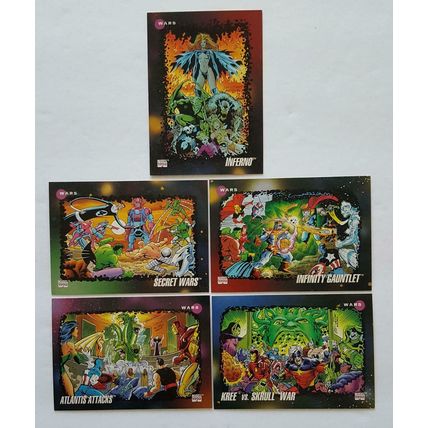 1992 Impel Marvel Universe "Wars" lot of 5 cards in NM Condition