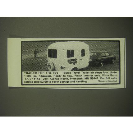 1981 Burro Travel Trailer Ad - Trailer for the 80's