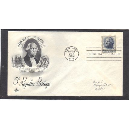 FDC Art Craft 1213 5c George Washington (Cachet-Penciled/A) CV41992