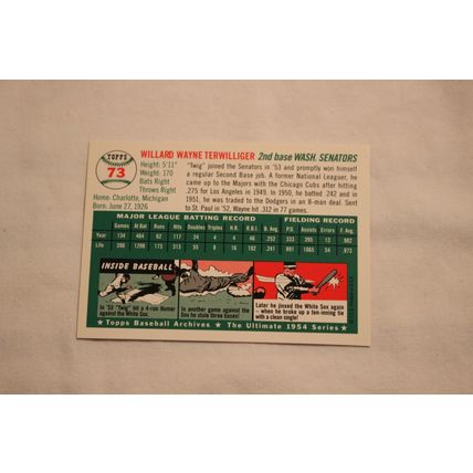 Willard Wayne Terwilliger 1994 Topps 1954 Archives NO. 73