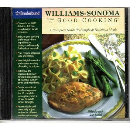 Williams-Sonoma Good Cooking CD-ROM for Windows - NEW Sealed JC