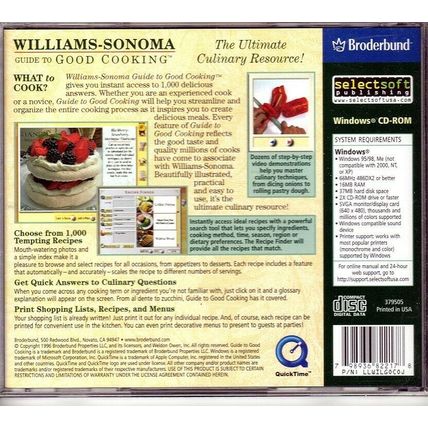 Williams-Sonoma Good Cooking CD-ROM for Windows - NEW Sealed JC