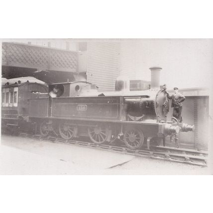 Number 136 2-4-27 Train With Driver Real Photo Postcard