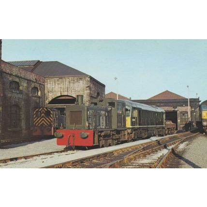 Gateshead Shed in 1967 Class 04 D2304 D5097 Train Postcard