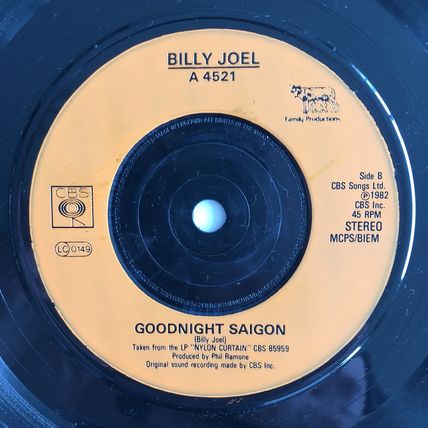 BILLY JOEL - GOODNIGHT SAIGON (UK 1982 7" VINYL SINGLE)