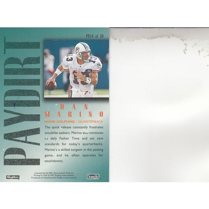DAN MARINO PAYDIRT 1995 AUTOGRAPHED MIAMI DOLPHINS HALL OF FAME PRO QUARTERBACK