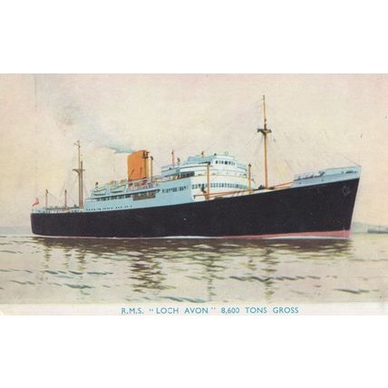 RMS Loch Avon Royal Mail Lines Ship Old Postcard
