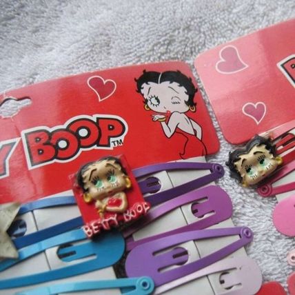 24 Colorful Betty Boop Snap Hair Clips Plastic Decorative Figures Sparkly Star