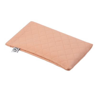 Faux Leather Snap Top Glasses Sunglasses Case Holder Pouch (Pink)