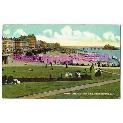 Grand Parade and Pier, Eastbourne, Sussex, England, 1929?, Postcard