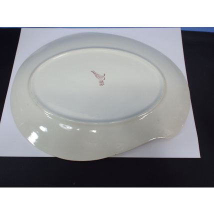 Rare Vintage Large Red Wing Pottery Capistrano Handle Dish Platter Tray 13 3/8"