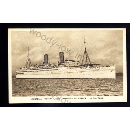 LS2852 - Canadian Pacific Liner - Empress of France - postcard