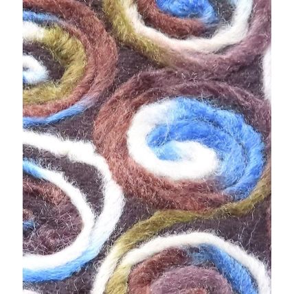 Equilibrium Ladies Blue Swirls Gloves with Black Buttons & Back Christmas Gift