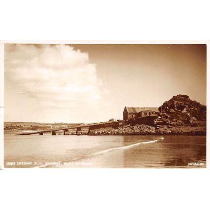 Liefboat & Slipway, St Mary's : Judges sepia photo-style postcard 19599 pu 1959