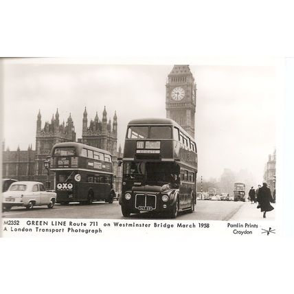 Pamlin Prints - Monochrome Postcard of London Transport - SLT 59