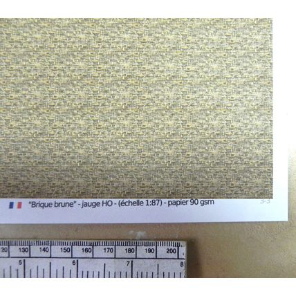 Papier "brique brune " - pour HO gauge-échelle 1:87-A4