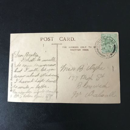 EDWARDIAN Theatre Music Hall GEORGINA DELMAR Rotary Photo GC 1909 Postcard