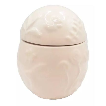 Pink Egg Shaped Ceramic Candle Vanilla Frosting Scented Candle Easter Bunny