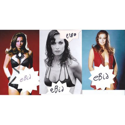 3 Photo Set B - Beautiful TV & Movie Star VALERIE LEON Hammer Horror Glamour