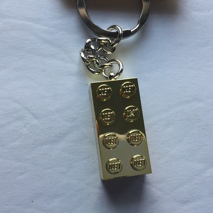NEW Lego Gold Colored Minifigure & Lego Brick Keyrings