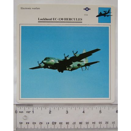 Lockheed EC-130 Hercules - USA - Electronic Warfare - Collectors Club Card