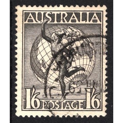 AUSTRALIA 1949: AIR MAIL DEFINITIVE - 1/6 USED (G6)
