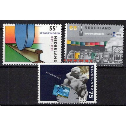 Netherlands 746-745 MNH Railway's Trains Passengers Zayix Stamps 0225S0133