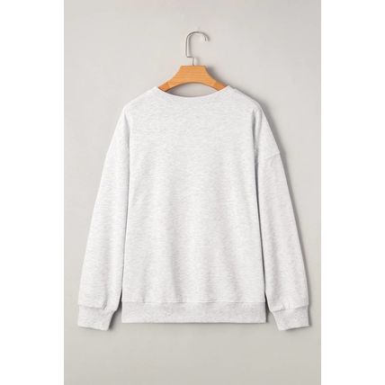 Black Vintage Washed GAME DAY Graphic Baggy Sweatshirt