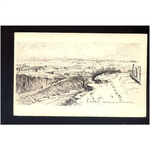 France ETAPLES Y.M.C.A. CAMP Art Postcard by Catala
