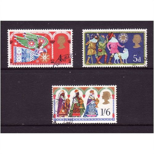 GREAT BRITAIN 1969 CHRISTMAS SG 812 / 814 SET 3 VALS FINE USED#1