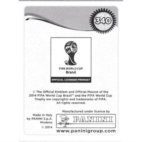 2014 Panini World Cup Soccer Stickers - #340 - Ricardo Rodriguez