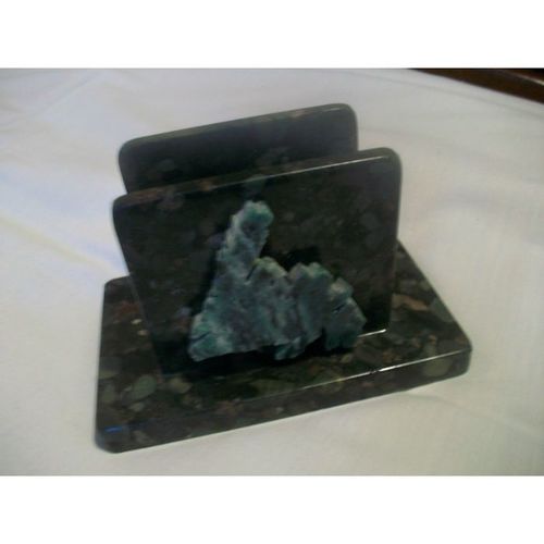 NEWFOUNDLAND GRANITE NAPKIN HOLDER,HAND MADE,MAP